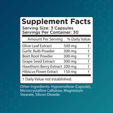Vazopril Blended Vitamin & Mineral Supplement back view with ingredient list
