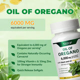 VBTOP Oregano Oil Softgels open bottle with capsules