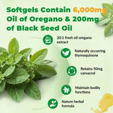 VBTOP Oregano Oil Softgels showing softgel capsules
