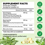VBTOP Oregano Oil Softgels side view with label
