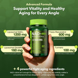 VCBIRD Liposomal NAD+ Supplement 1200mg side view