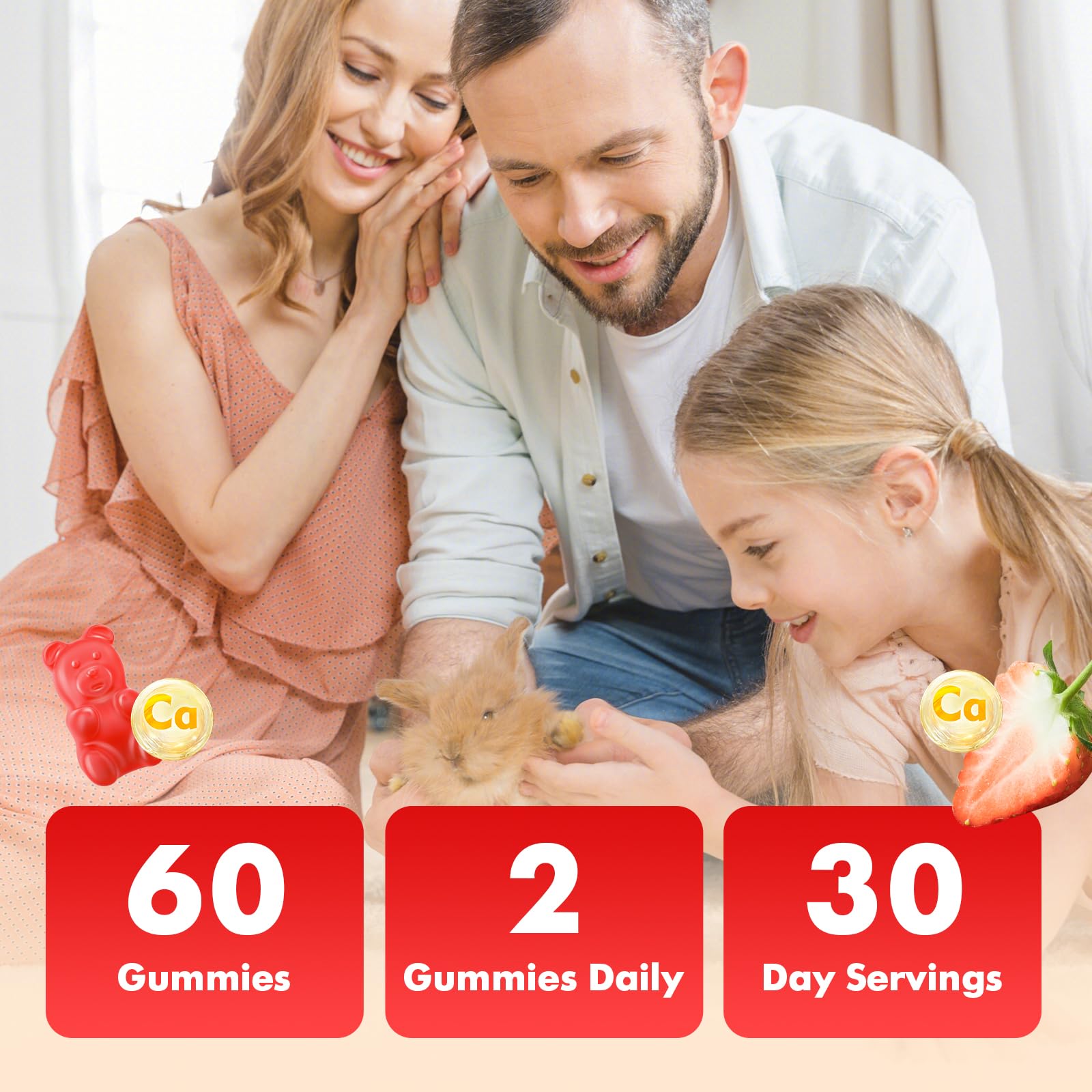 VCCHUYH Calcium Citrate Gummies 1200mg on a table
