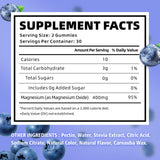 VCCHUYH Magnesium Oxide Gummies 400mg back view with ingredients