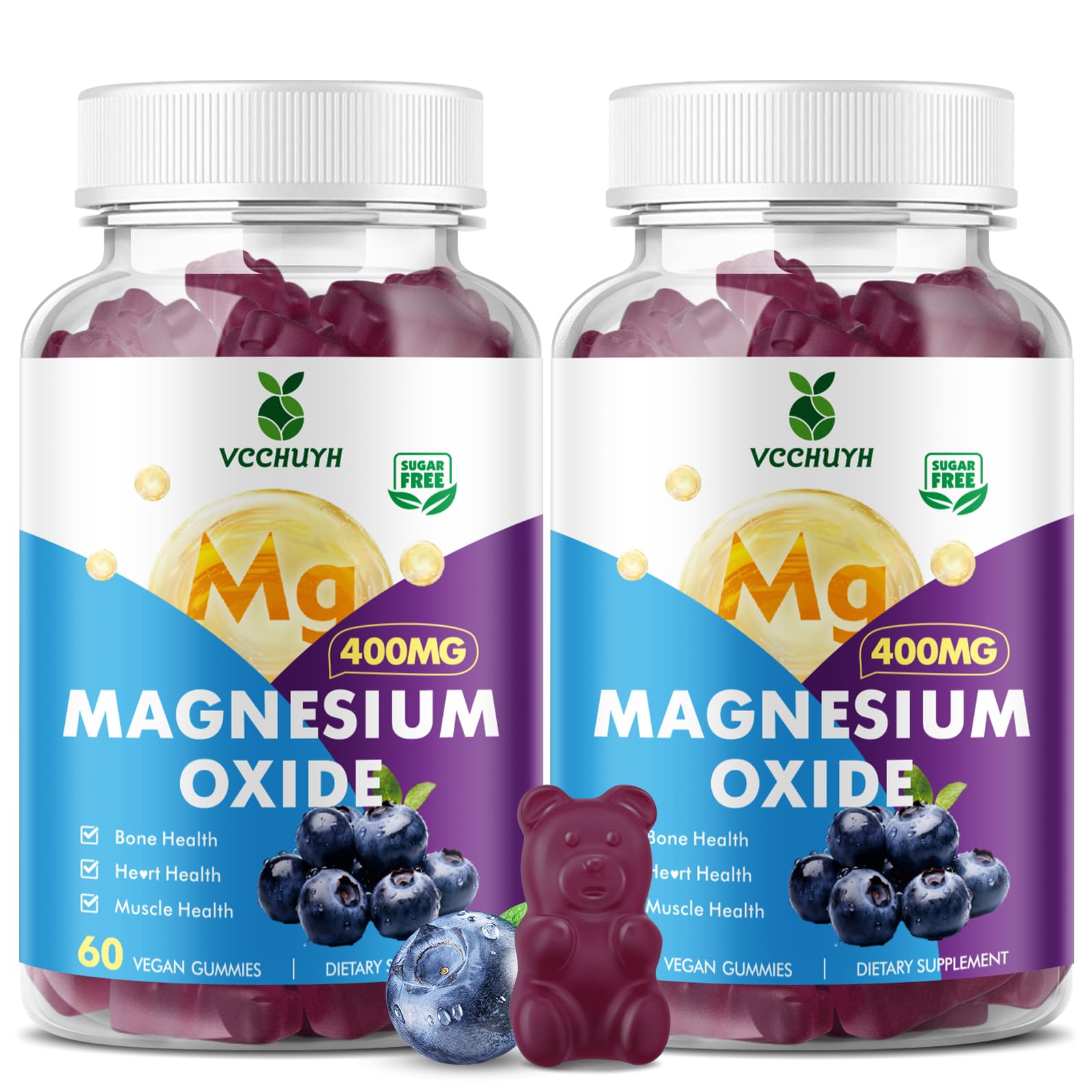 VCCHUYH Magnesium Oxide Gummies 400mg front view