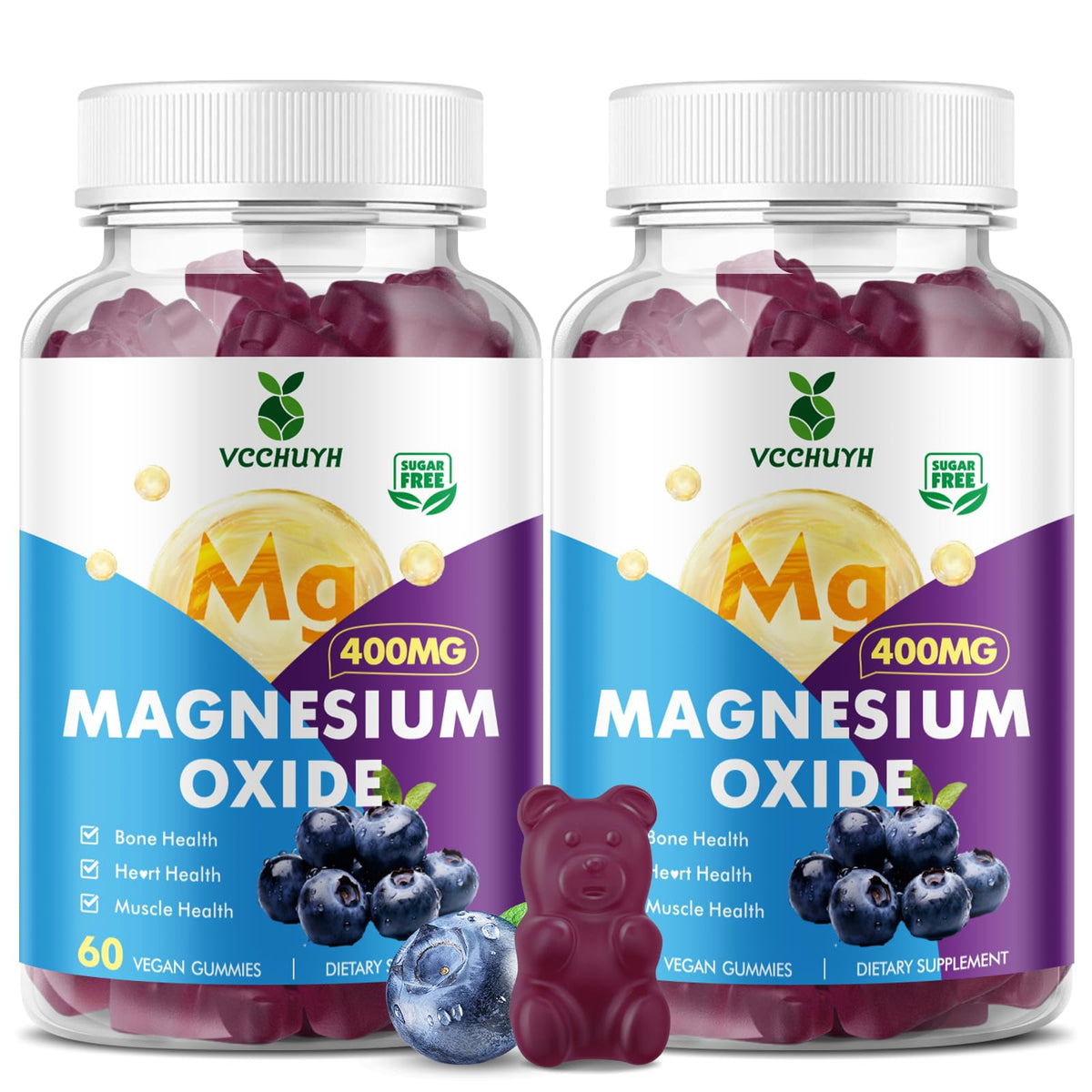 VCCHUYH Magnesium Oxide Gummies 400mg front view