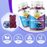 VCCHUYH Magnesium Oxide Gummies 400mg with a measuring scoop