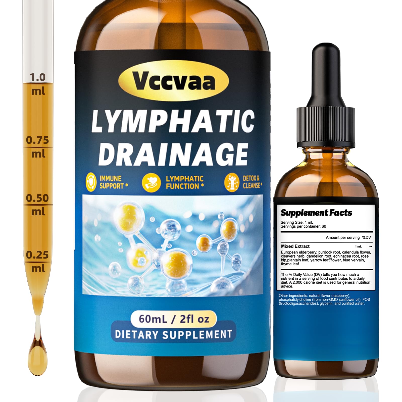 Vccvaa Echinacea Herbal Supplement 139g liquid bottle front view