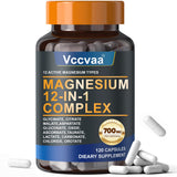 Vccvaa Magnesium Complex 700mg capsule bottle front view