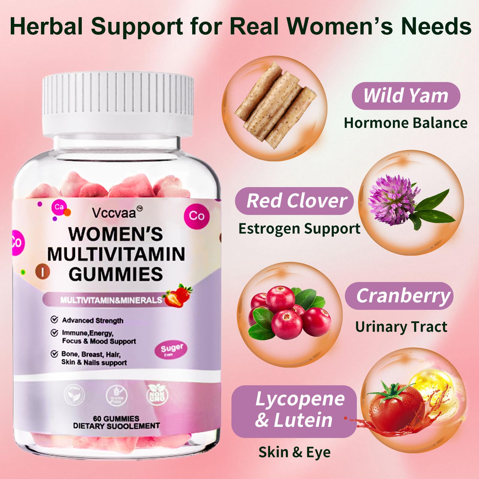 Vccvaa Multivitamin Gummies ingredients list
