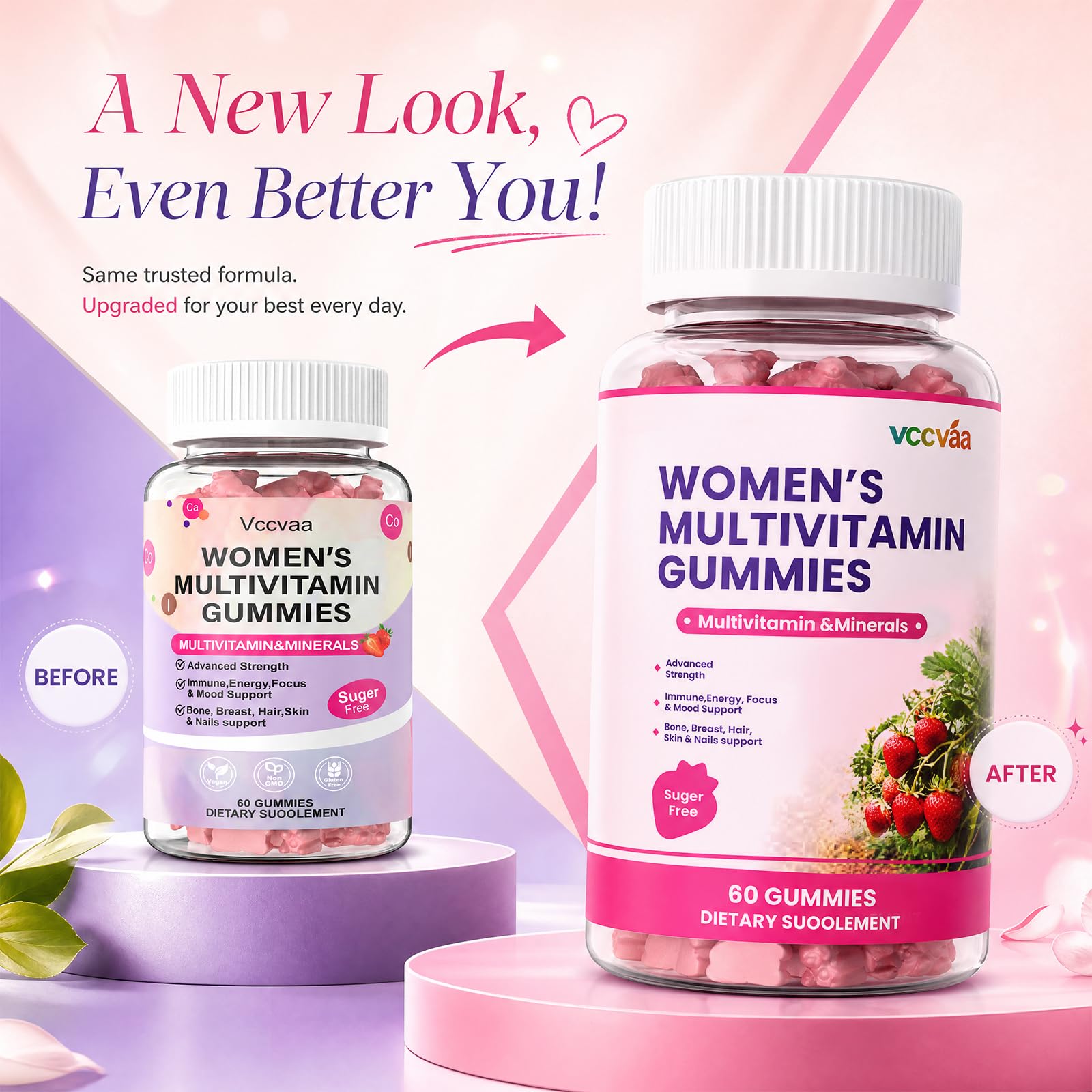 Vccvaa Multivitamin Gummies packaging details