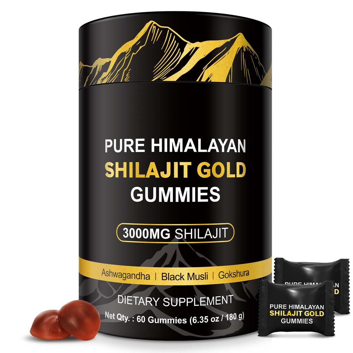 Vceeoy Shilajit Gummies front view with packaging
