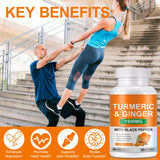 Vceeoy Turmeric Curcumin Capsules with a glass of water