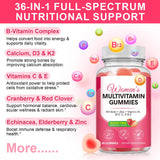 Vceeoy Women's Multivitamin Gummies displayed with fresh strawberries
