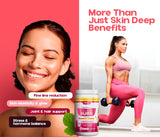 VDA Supplements collagen powder mixed in a glass of water