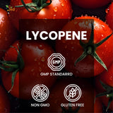 Ved Lycopene Soft Gels on a wooden table with greenery