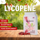 Ved Lycopene Soft Gels showing soft gel capsules