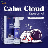 Ved Melatonin Sleep Assist Spray side view showing dosage instructions