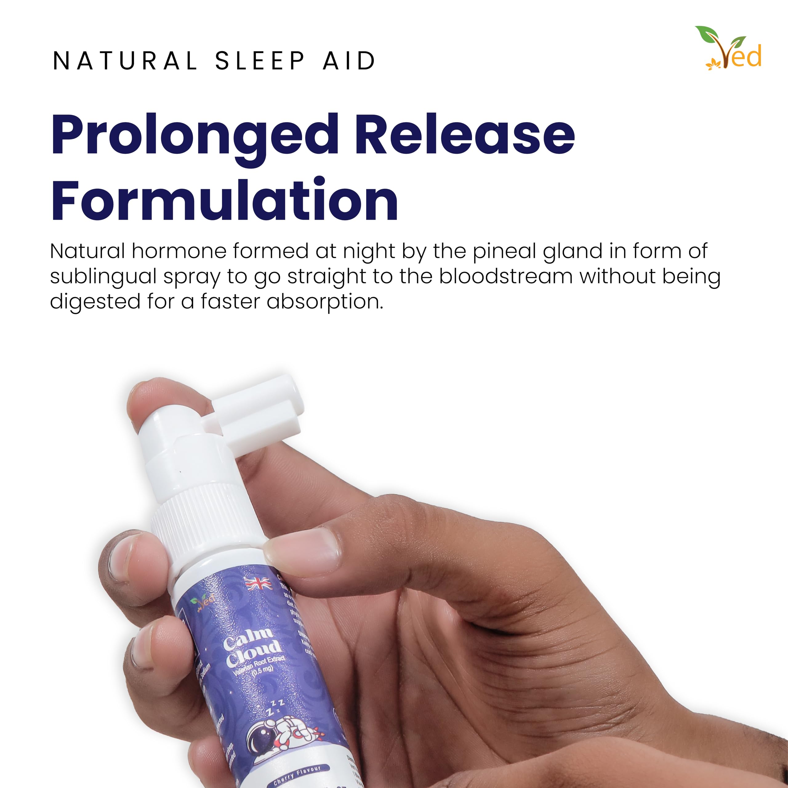 Ved Melatonin Sleep Assist Spray with a measuring guide