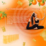 Ved Ubiquinol Gummies lifestyle shot with a hand holding a gummy