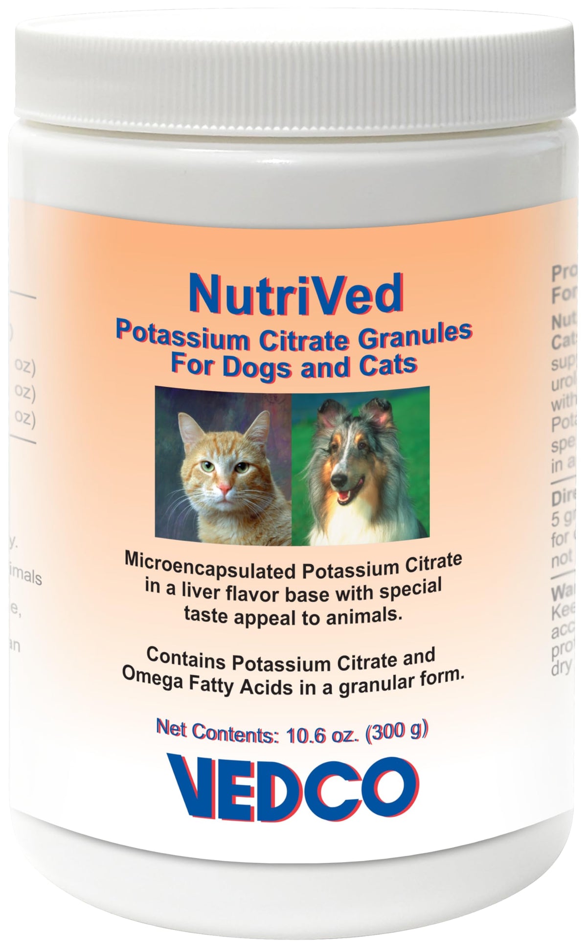 Vedco Microencapsulated Potassium Citrate Granules 300g packaging front view
