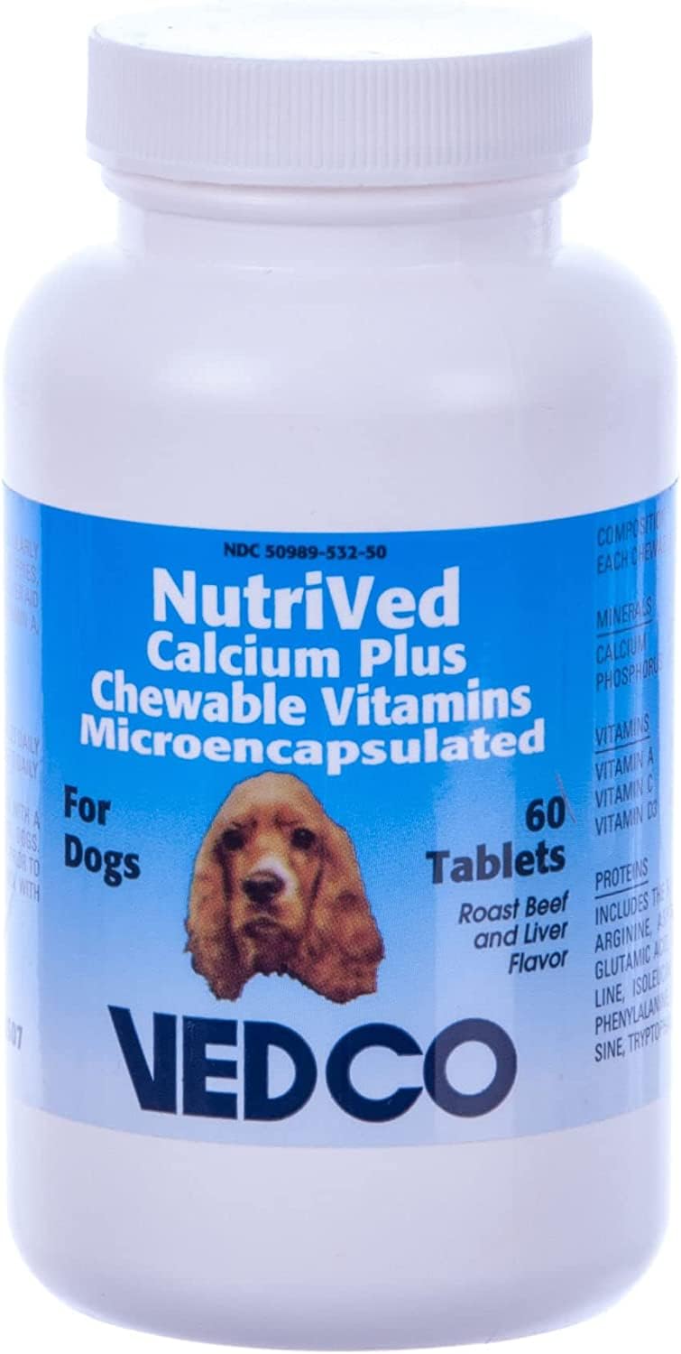 Vedco NutriVed Calcium Plus Chewable Tablets for Dogs front view