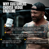 VEDGE Creatine Monohydrate Powder unflavoured powder in a bowl