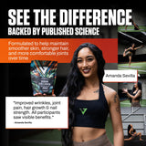 VEDGE Plant-Based Collagen Powder on a kitchen counter
