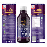 Vedic Juices Sleep Well Juice 1L label close-up