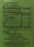 Vedic Secrets Manjistha 50g herbal supplement packaging detail