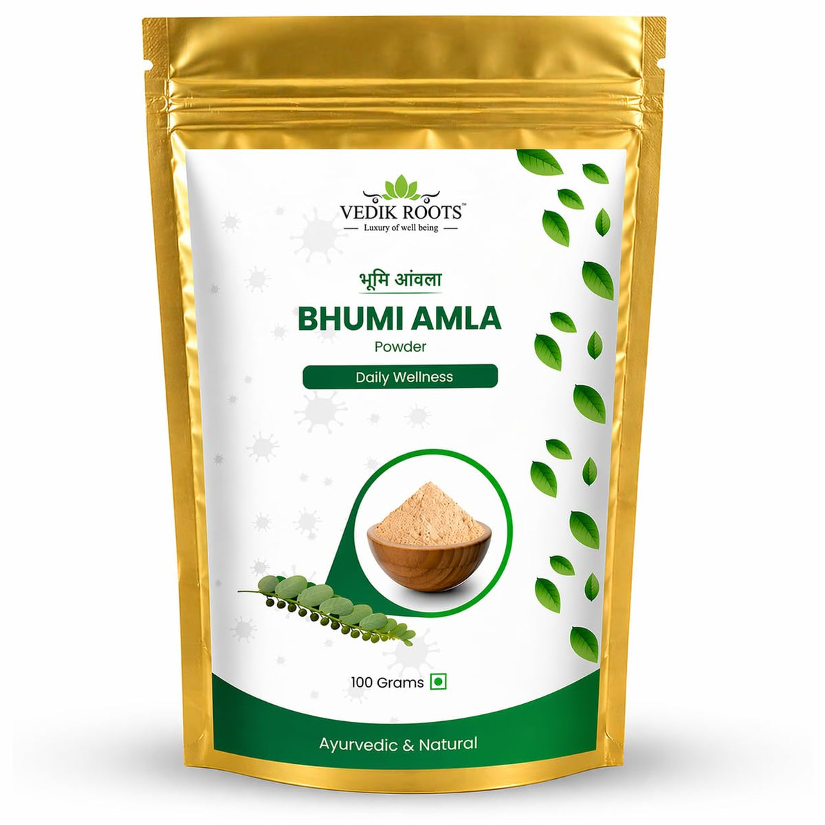 VEDIKROOTS Bhumi Amla Powder 100g front view