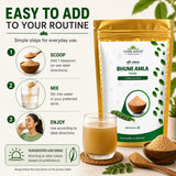 VEDIKROOTS Bhumi Amla Powder 100g in a kitchen setting