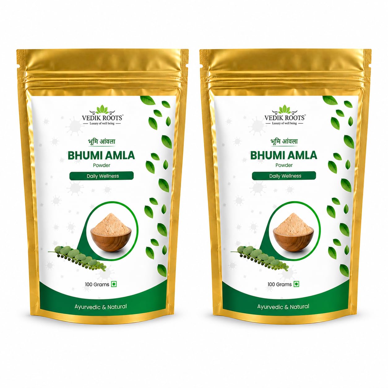 VEDIKROOTS Bhumi Amla Powder 222g front view packaging