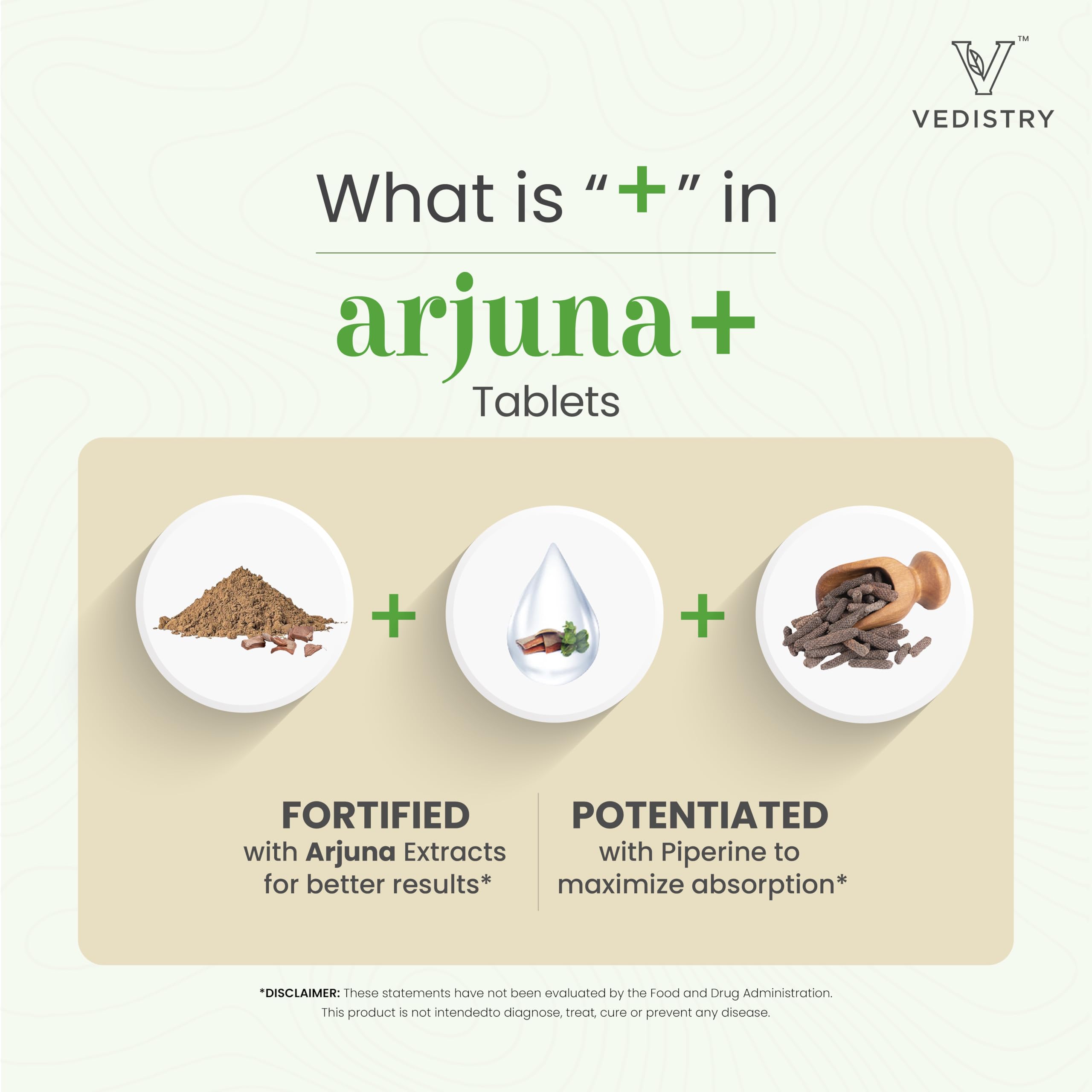 Vedistry Arjuna Tablets 100g close-up of tablets