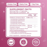 VeeFresh Women's Probiotics 60 Capsules side view