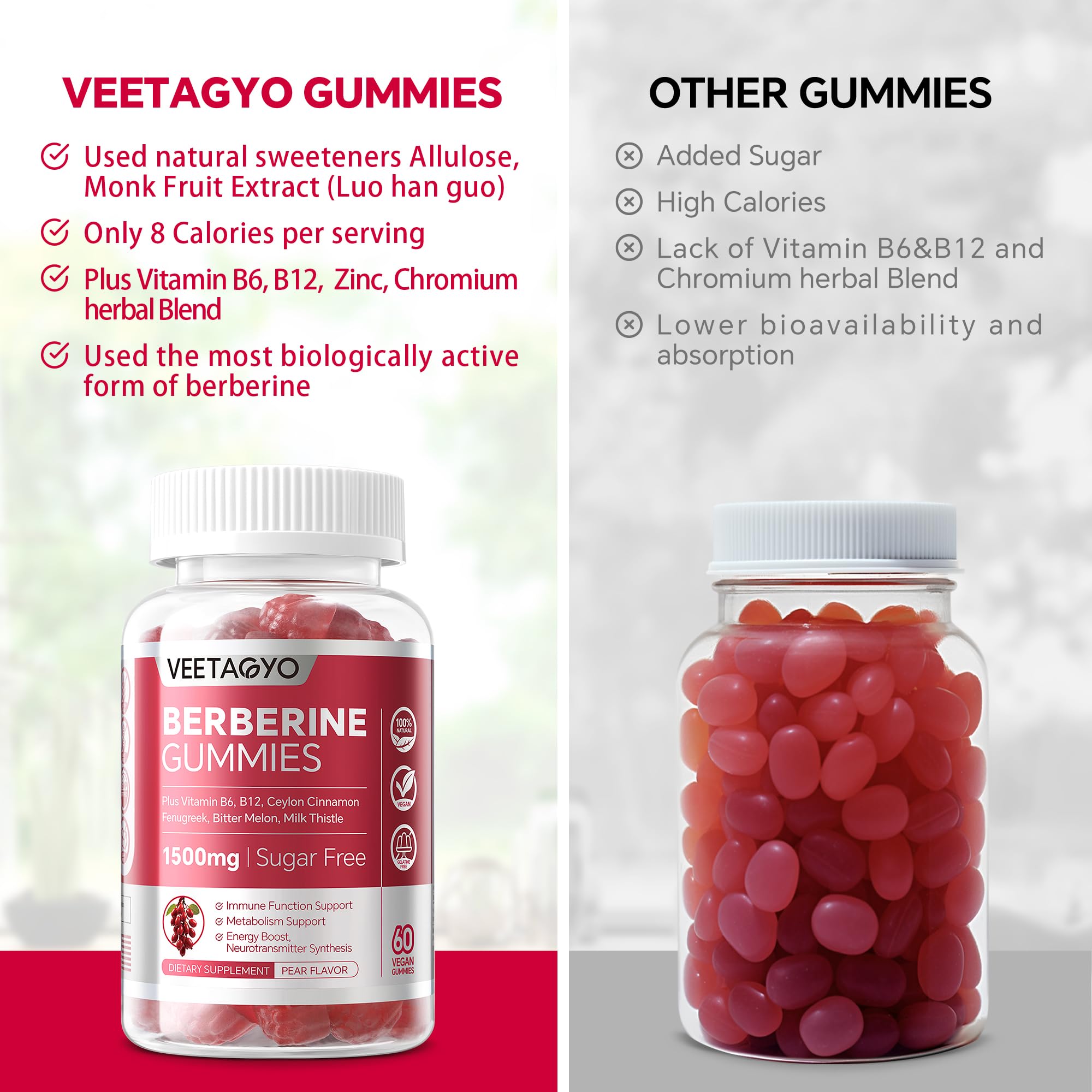 VEETAGYO Turmeric Supplement opened bottle showing capsules