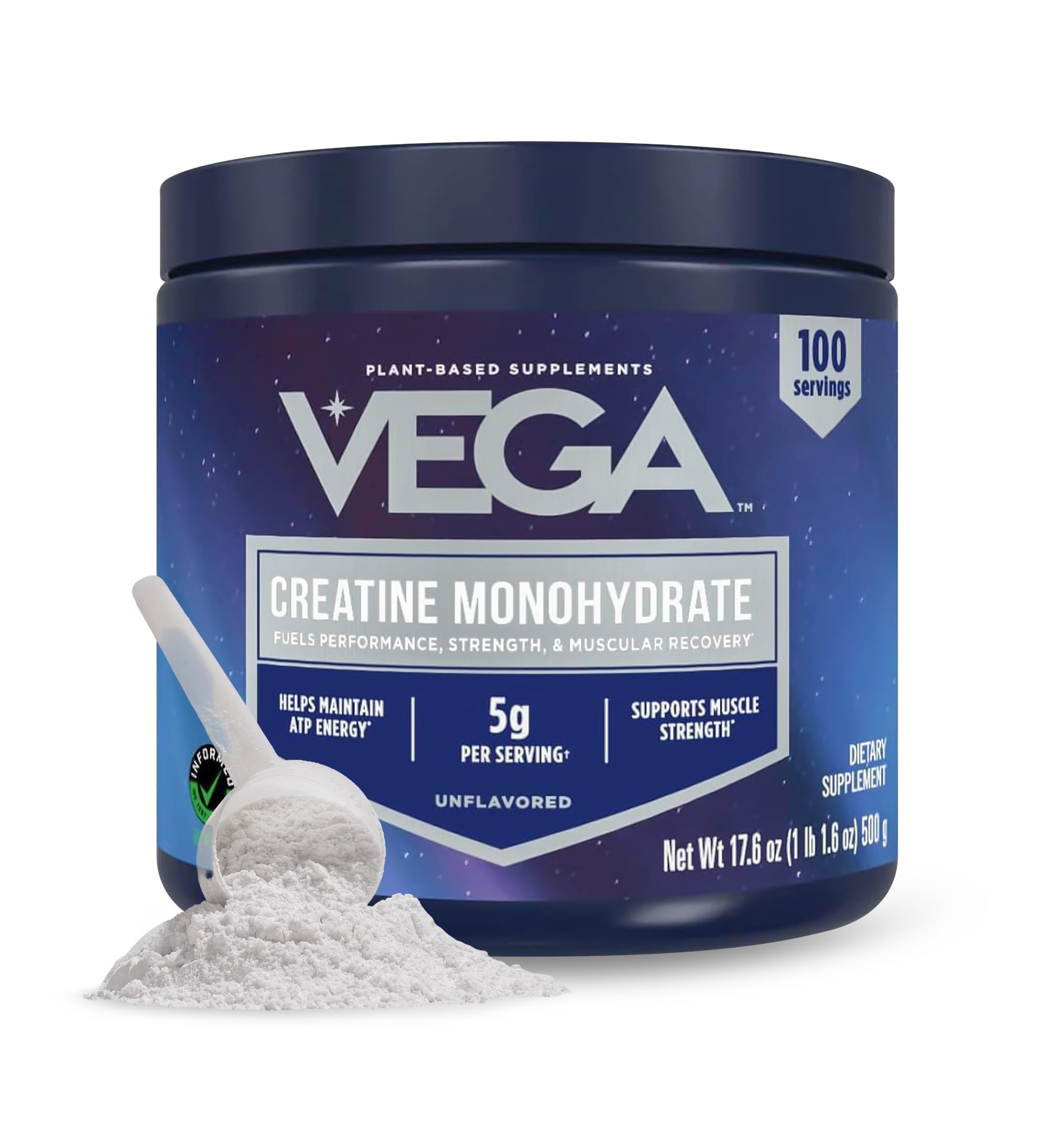 Vega Creatine Monohydrate Powder 507g packaging
