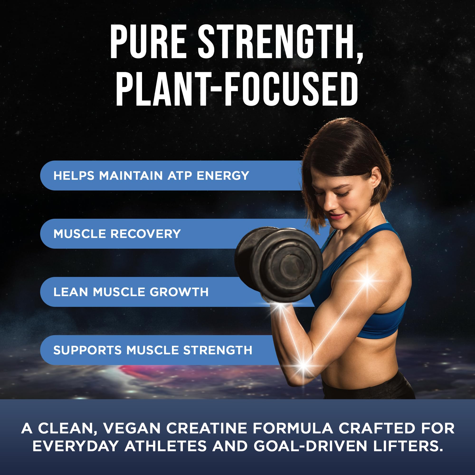 Vega Creatine Monohydrate Powder in a protein shake