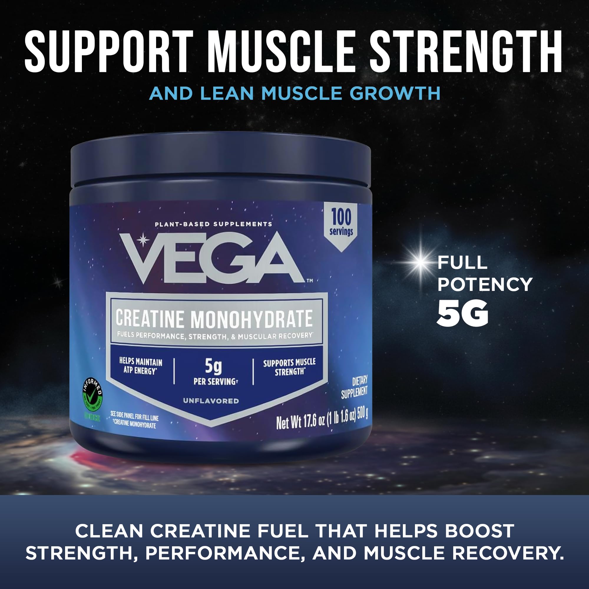 Vega Creatine Monohydrate Powder mixed in water