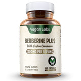 Vegan Labs Berberine with Organic Ceylon Cinnamon bottle side view