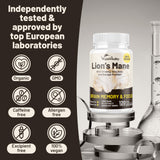 Vegan Vitality Lion’s Mane Mushroom Capsules close-up of capsules