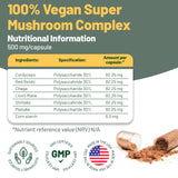 Vegan Vitality Lion's Mane Mushroom Capsules side view