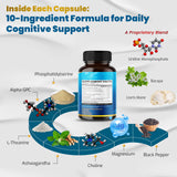 VEGATOT Brain Support Supplement on a wooden table