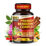VEGATOT GlucoSavior Berberine Supplement 60 Capsules front view