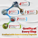 VEGATOT GlucoSavior Berberine Supplement capsules in a hand
