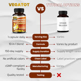 VEGATOT Nattokinase Supplement back view showing dosage