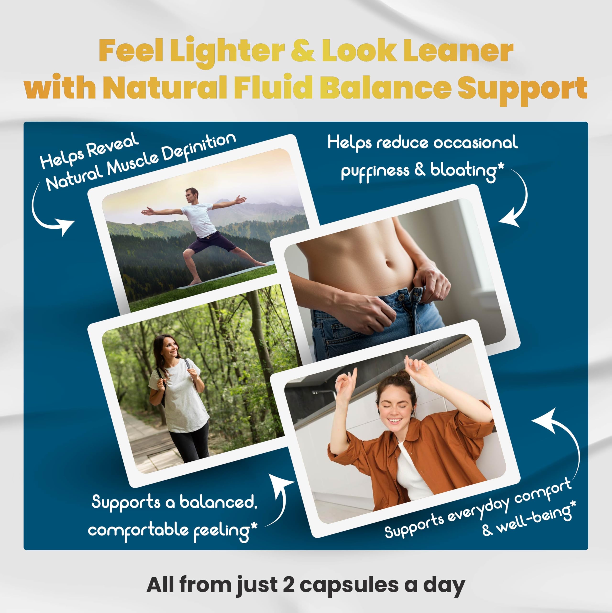 VEGATOT Water Out Herbal Supplement 60 Capsules back view