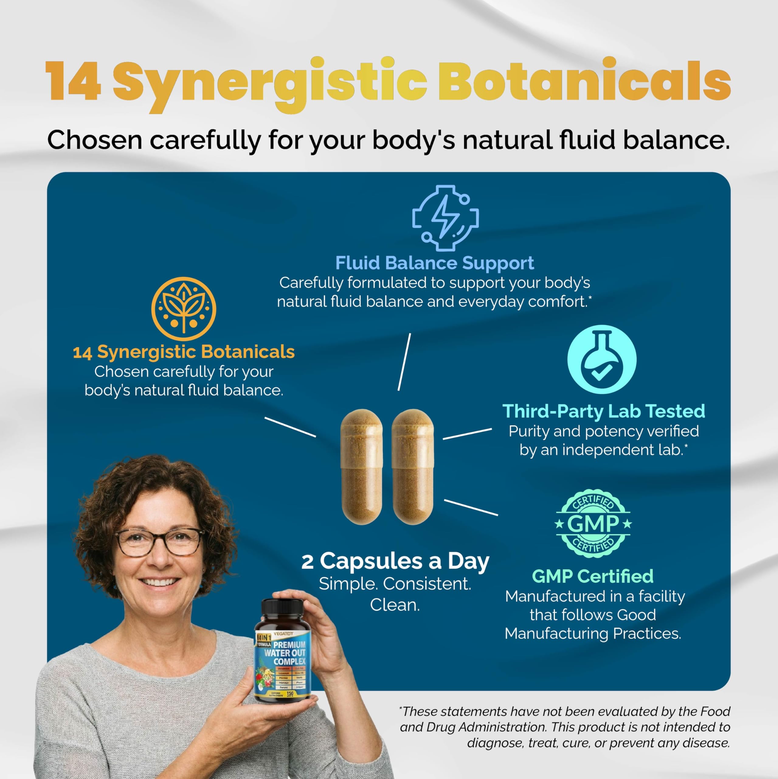 VEGATOT Water Out Herbal Supplement ingredients list