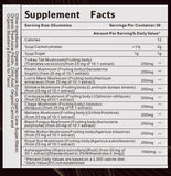 Vegavero Mushroom Complex Gummies nutritional information