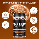 Vegavero Mushroom Complex Gummies showing the gummies inside the bottle