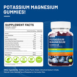 Vegavero Potassium Magnesium Gummies open bottle with gummies